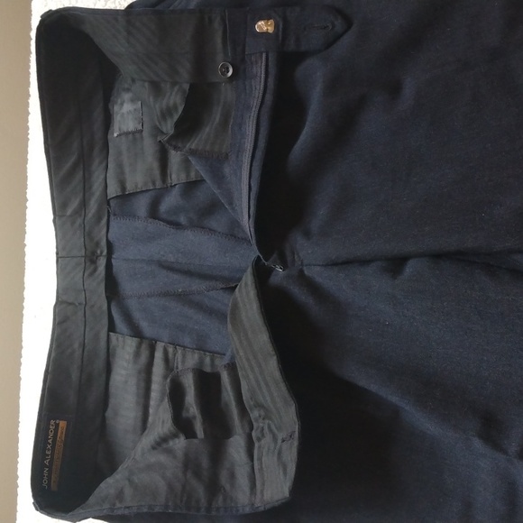 John Alexander Navy Blue Wool Dress Pants  36 - 31.5 - Picture 8 of 14